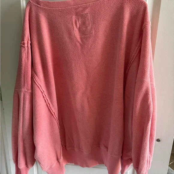 American Eagle Outfitters Pink Crew Neck Big Hug Sweatshirt - Picture 5 of 6
